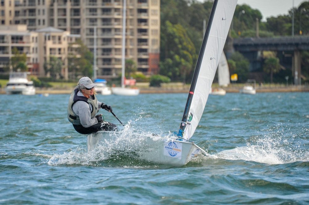 OK Dinghy – Liz Williams holding her own at Henning Harders OK Dinghy Nationals