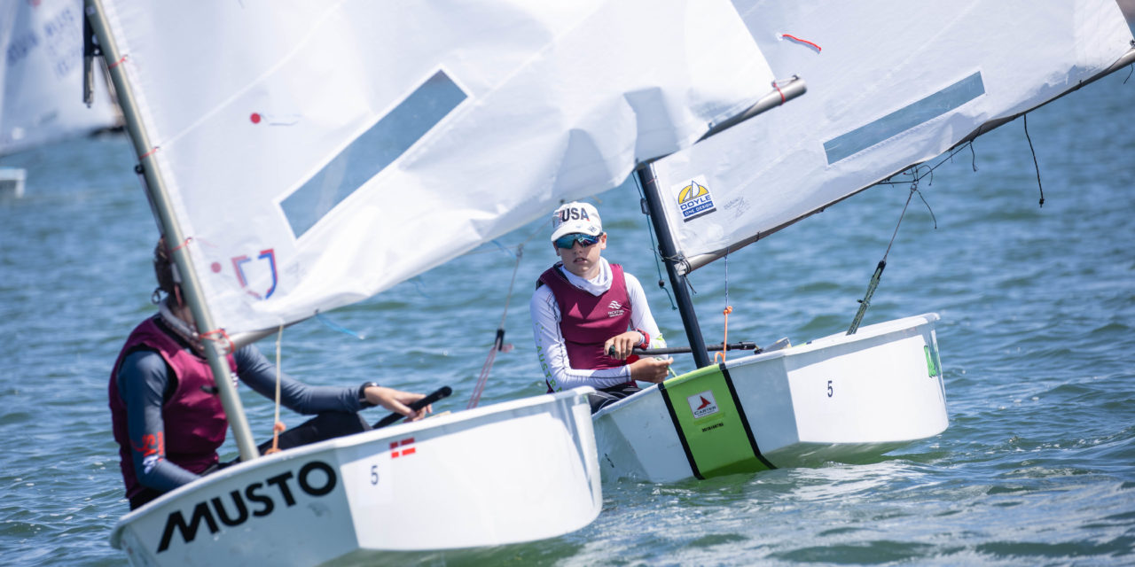 Racing underway at the 2020 Musto Optimist Australian and Open Championships