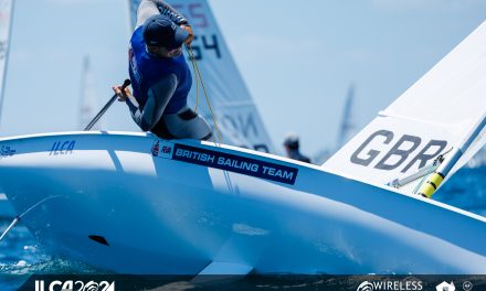 Late sea breeze delays racing as ILCA 7 Worlds finals take shape