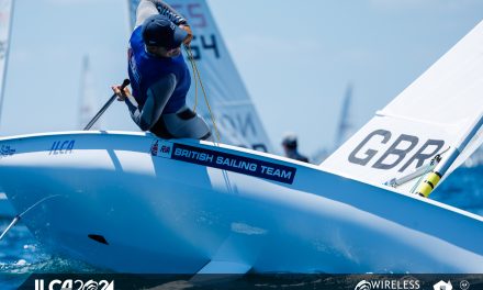 Late sea breeze delays racing as ILCA 7 Worlds finals take shape