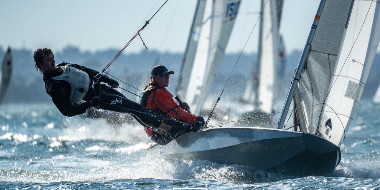 Big breeze greets sailors on opening day of 2024 Fireball Worlds in Geelong