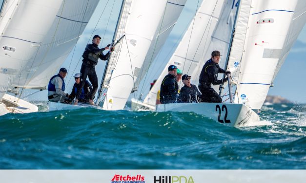 Sendy first day of the 2024 Etchells World Championships, just what the Doctor ordered